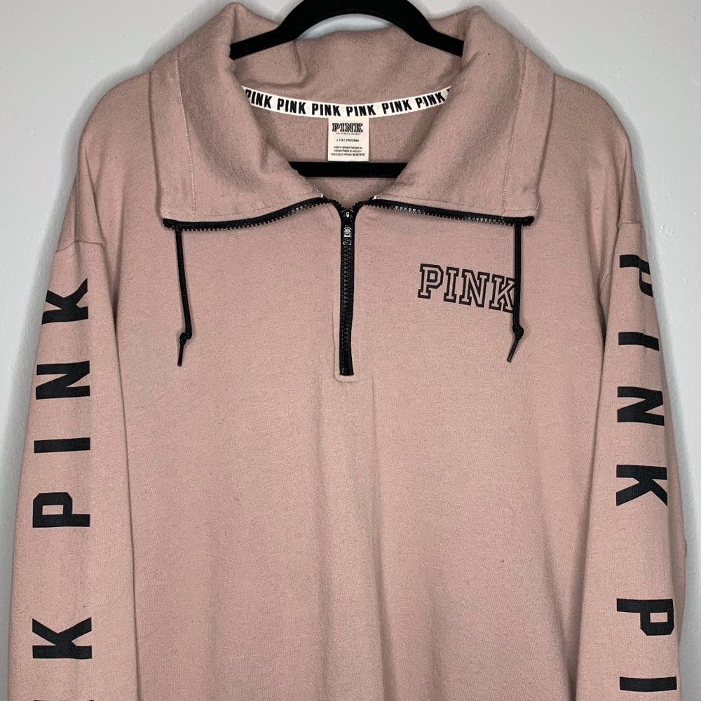 PINK Victoria's Secret - Mauve Quarter Zip - Picture 1 of 5